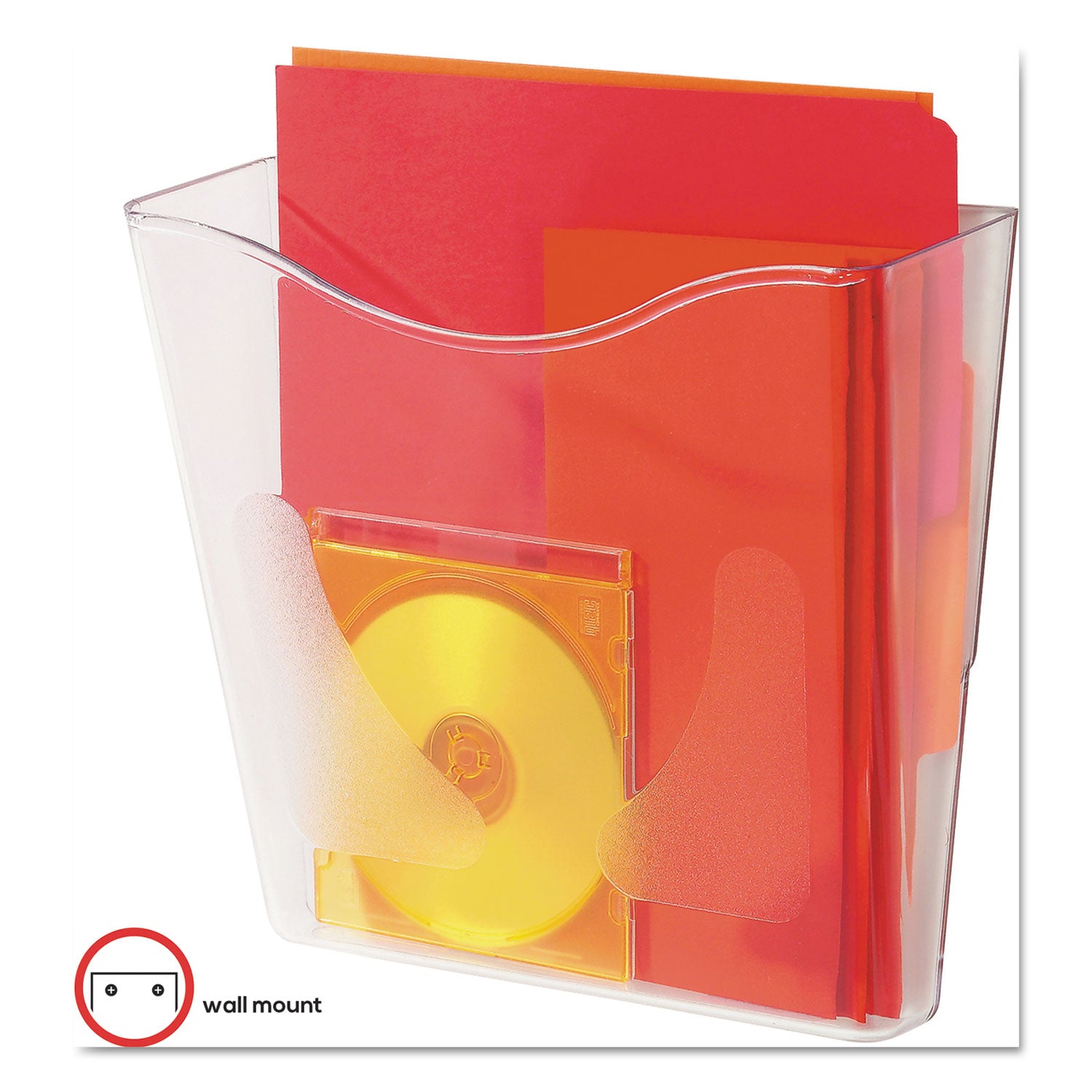 Deflecto Euro-Style DocuPocket - 1 Pocket(s) - 10" Height x 10.87" Width x 10.25" Depth - Clear - Plastic - 1 Each