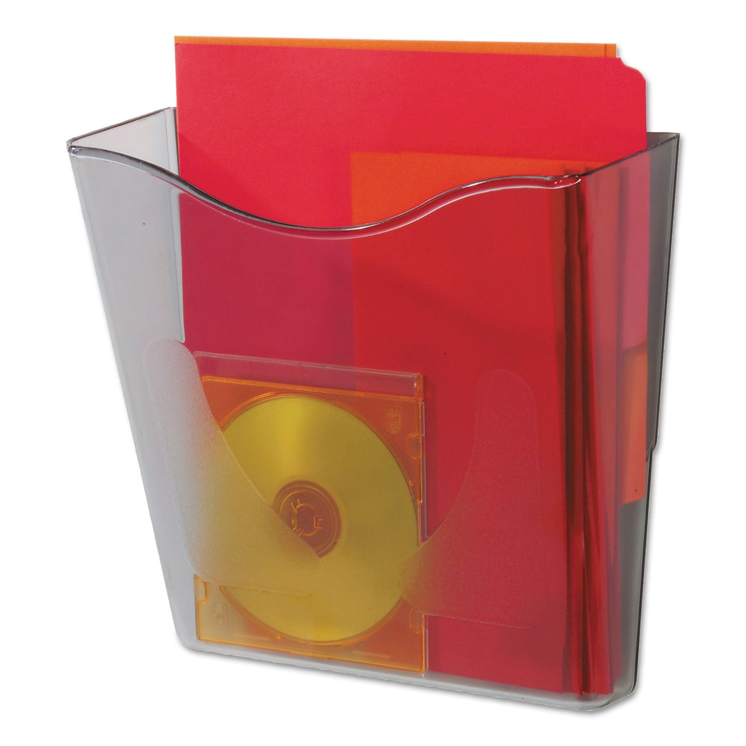 1 Pocket(s) - 10.25" Height x 10.87" Width x 4" Depth - Smoke - Plastic - 1 Each