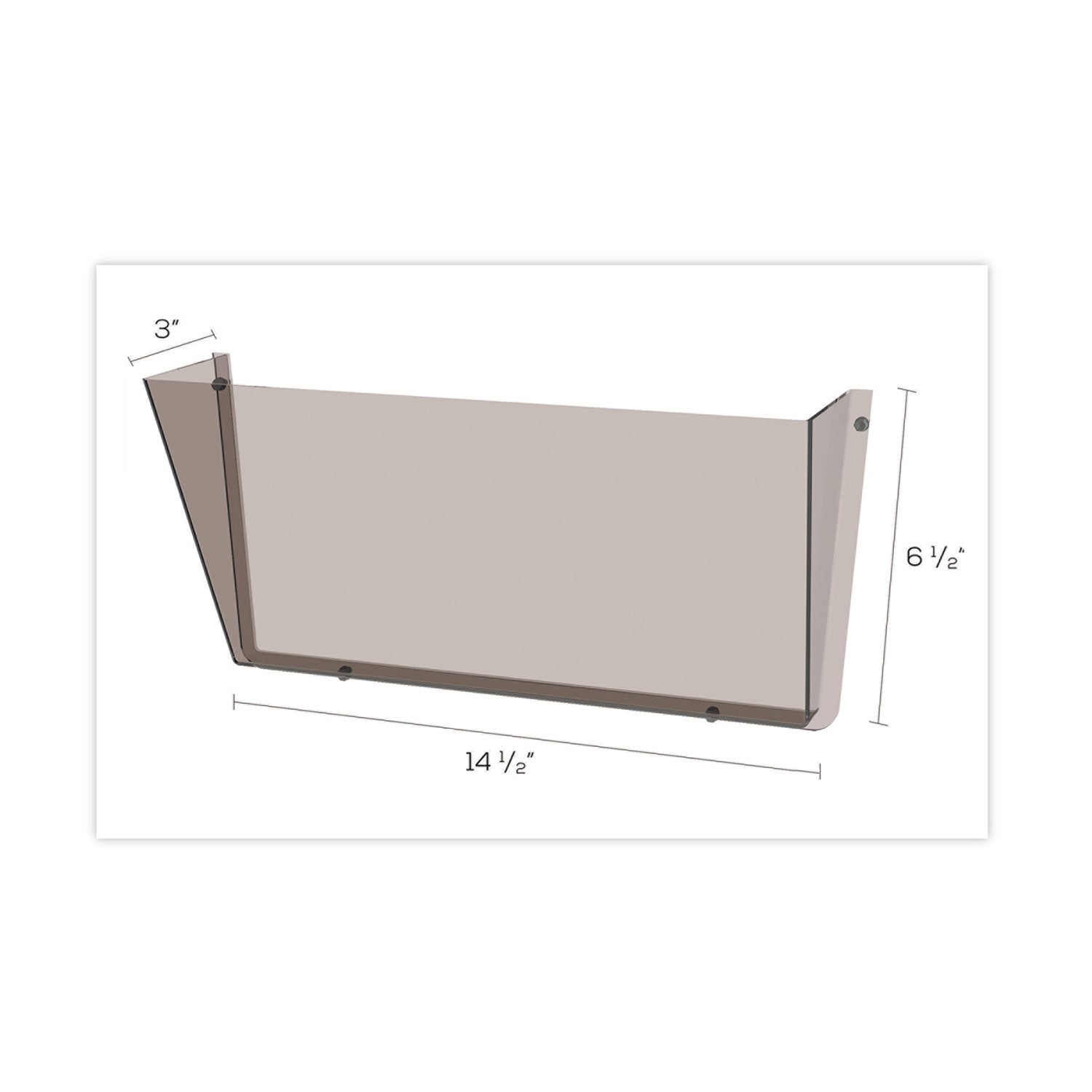 Deflecto Unbreakable DocuPocket - 1 Compartment(s) - 6.50" Height x 14.50" Width x 3" Depth - Unbreakable - Smoke - Plastic - 1 Each