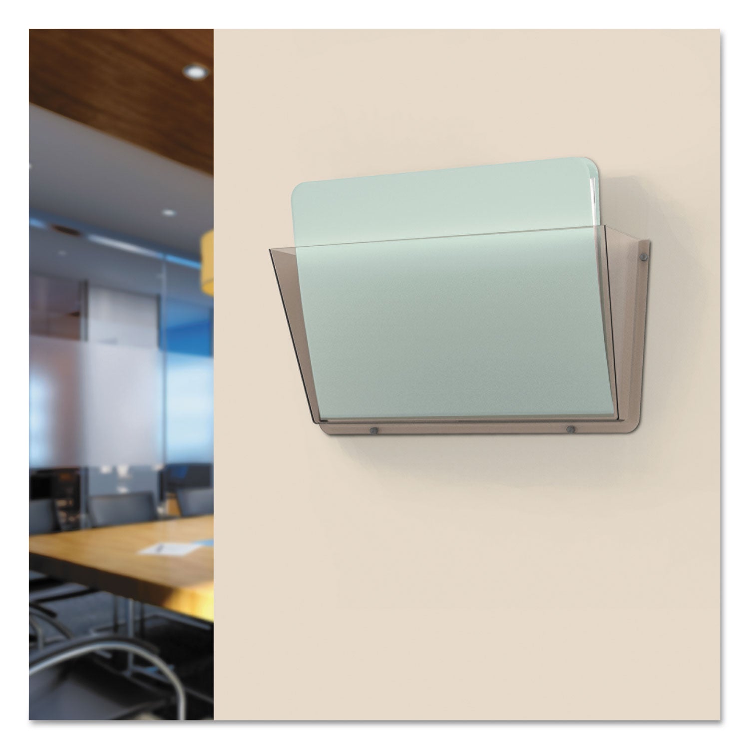 Deflecto Unbreakable DocuPocket - 1 Compartment(s) - 6.50" Height x 14.50" Width x 3" Depth - Unbreakable - Smoke - Plastic - 1 Each