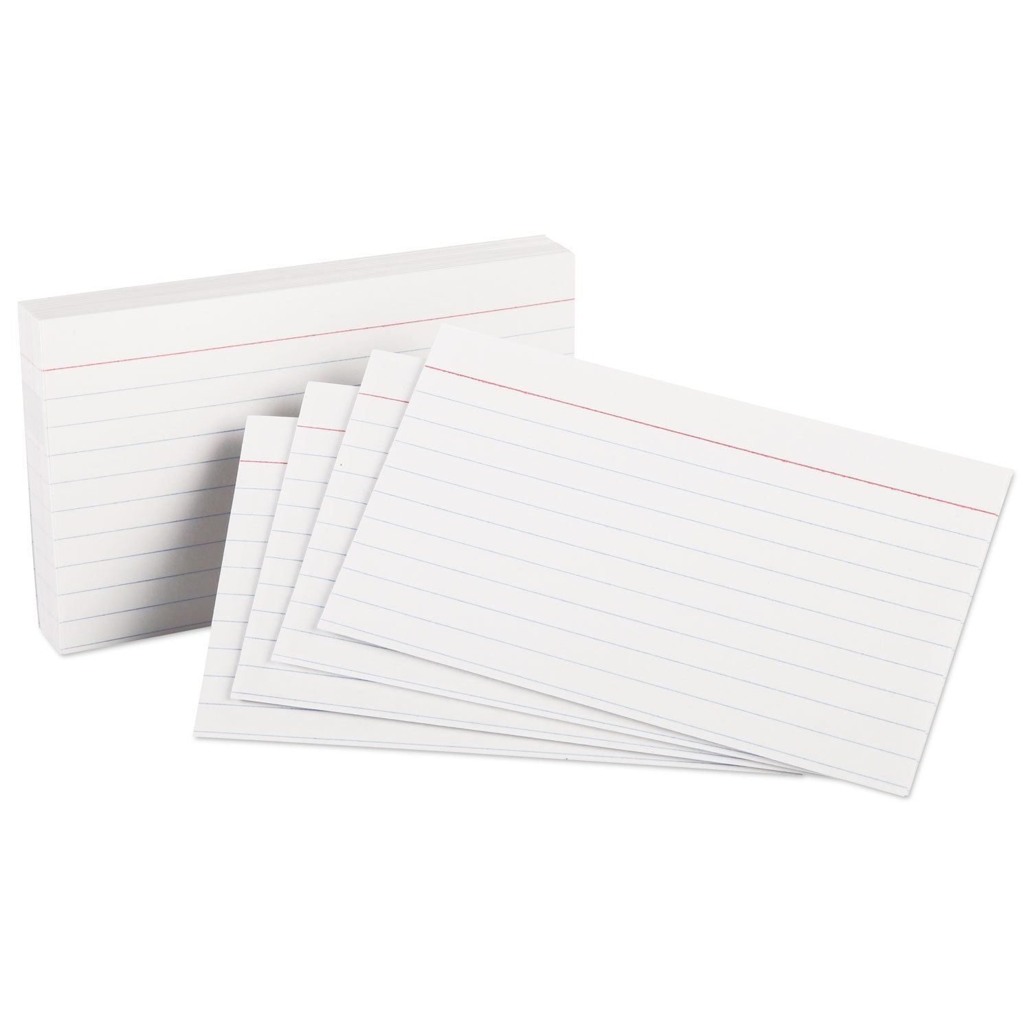 Front Ruling Surface - Ruled Front Ruling - 3" x 5" Sheet Size - White Paper - Heavyweight - 1 Pack
