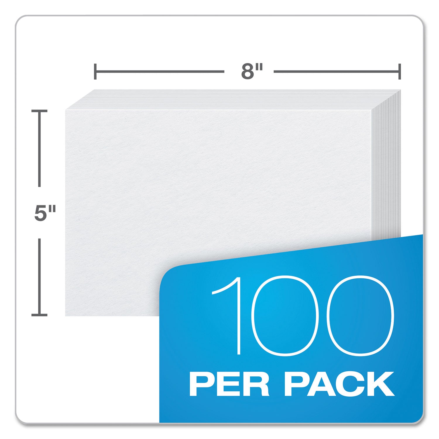 Oxford Plain Index Cards - 5" x 8" - 85 lb Basis Weight - Sustainable Forestry Initiative (SFI) - White - 100 / Pack