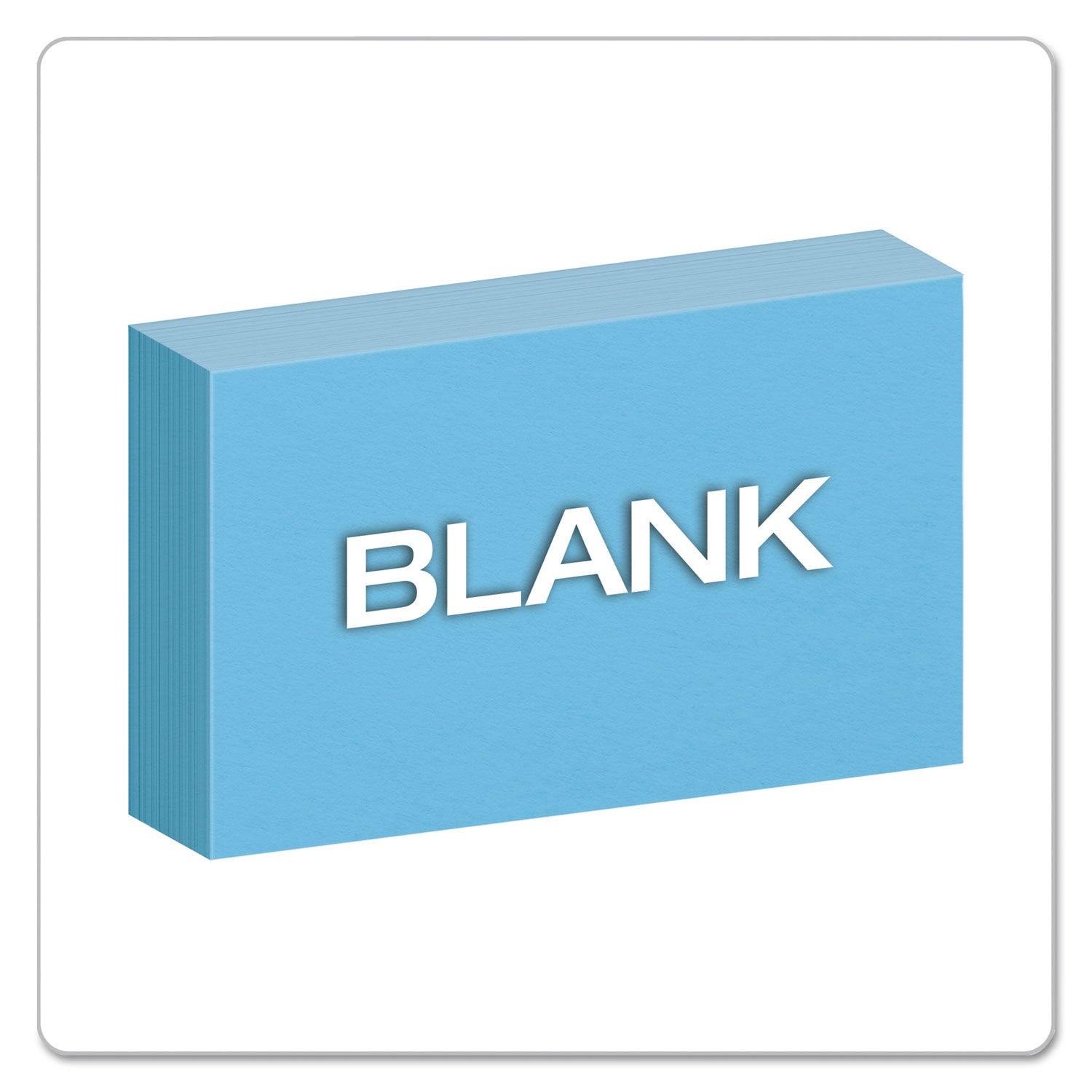 Oxford Colored Blank Index Cards, Blue, 3" x 5", Plain, Durable, 100 Sheets per Pack