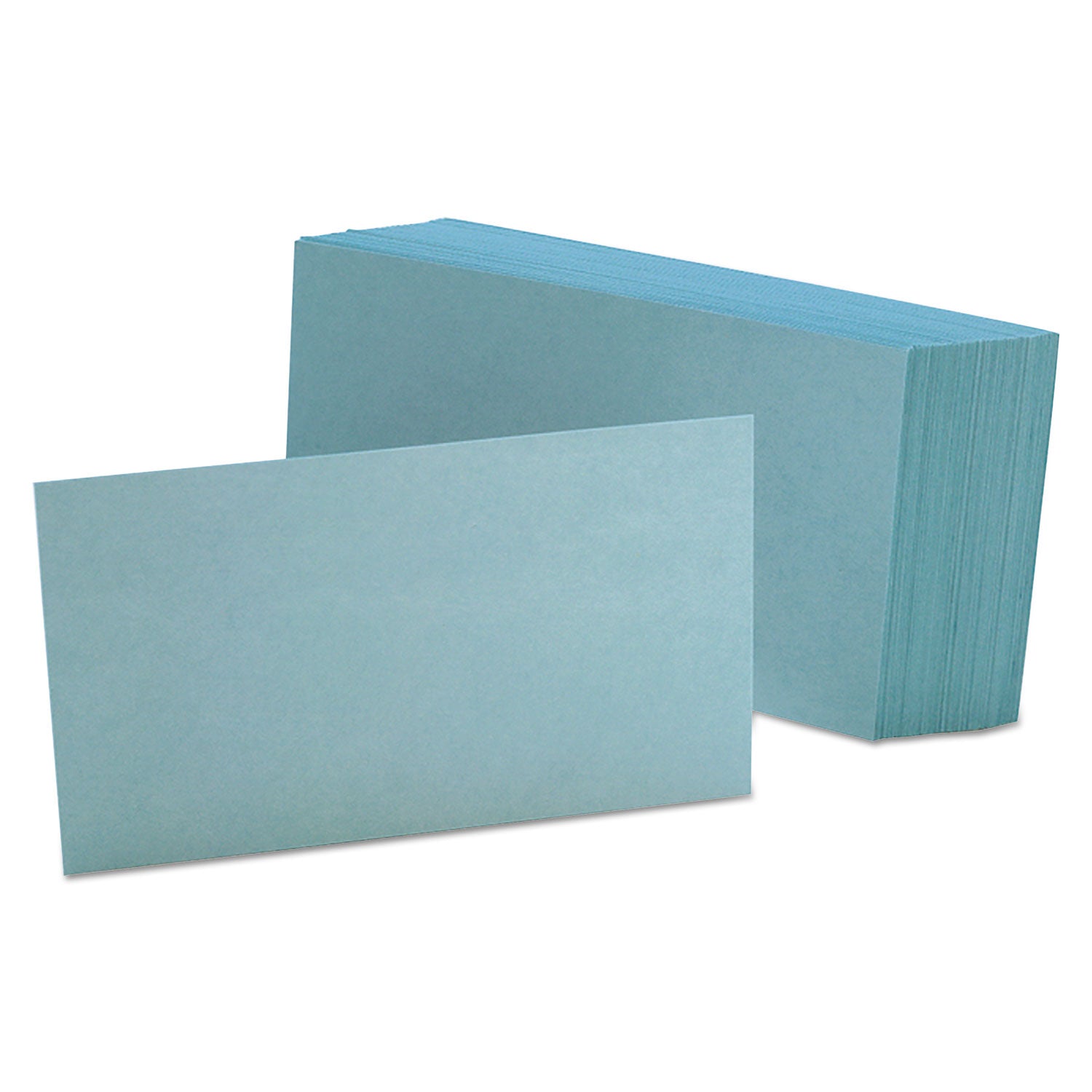 Oxford Colored Blank Index Cards, Blue, 3" x 5", Plain, Durable, 100 Sheets per Pack