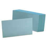 Oxford Colored Blank Index Cards, Blue, 3" x 5", Plain, Durable, 100 Sheets per Pack