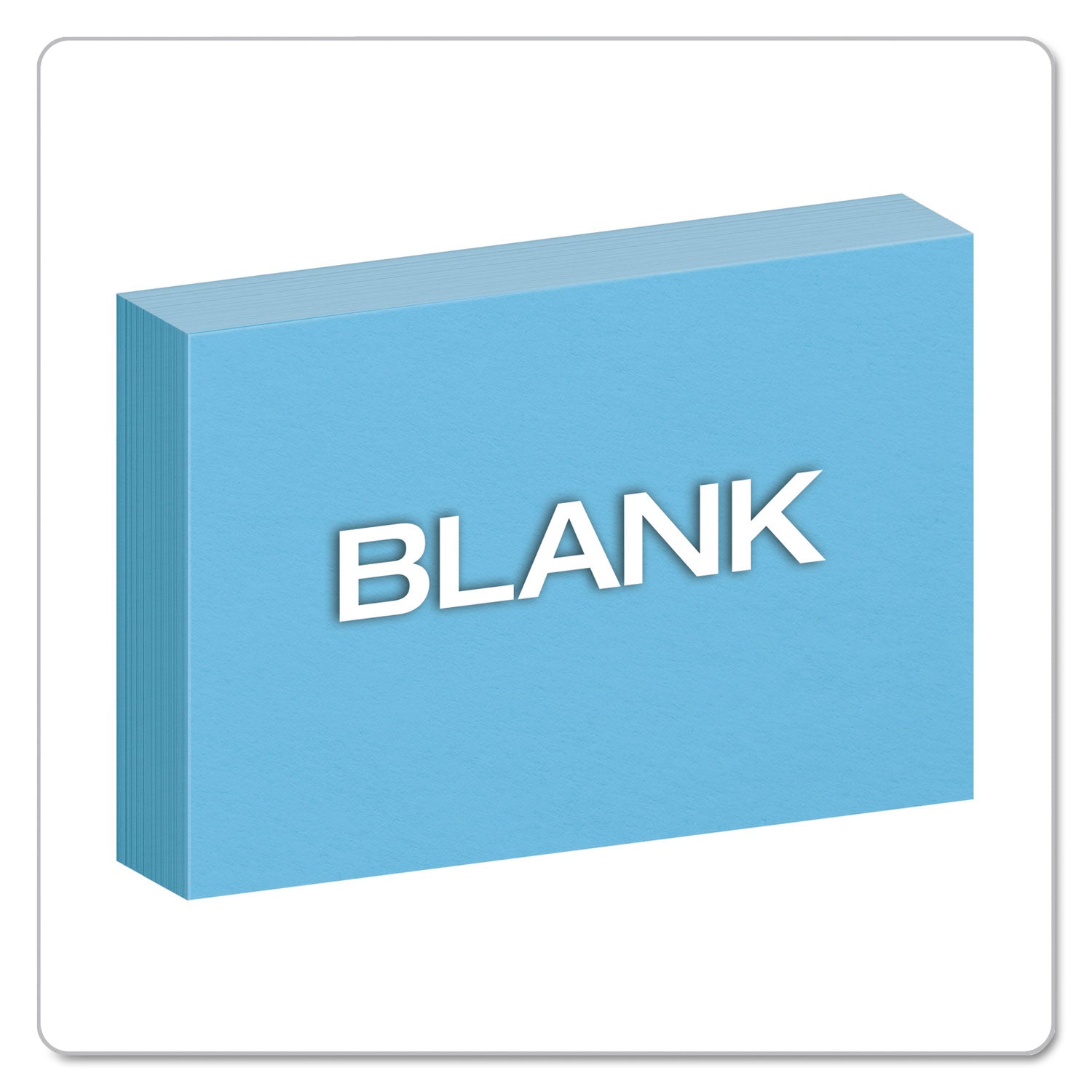 Oxford Colored Blank Index Cards, Blue, 4" x 6", Plain, Durable, 100 Sheets per Pack