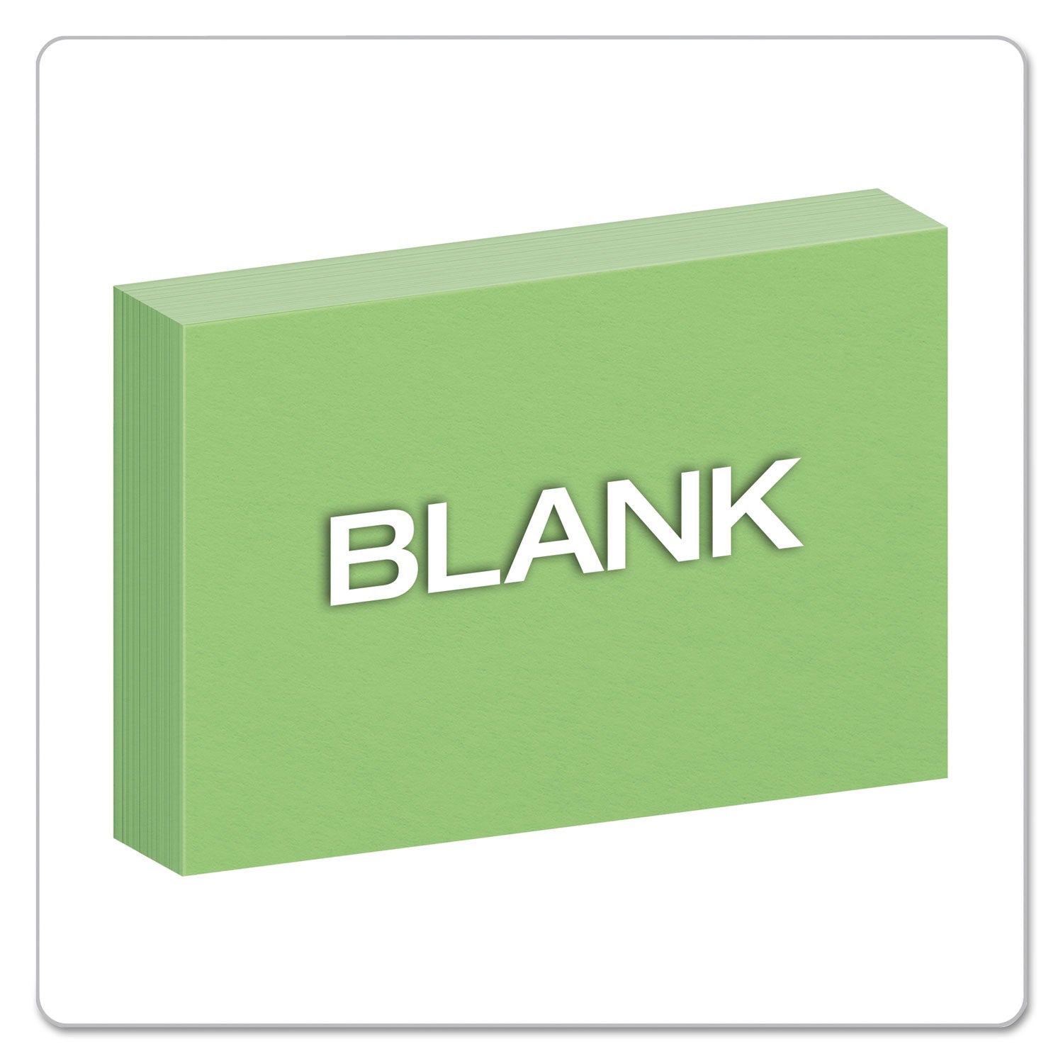 Oxford Colored Blank Index Cards, Green, 4" x 6", Plain, Durable, 100 Sheets per Pack
