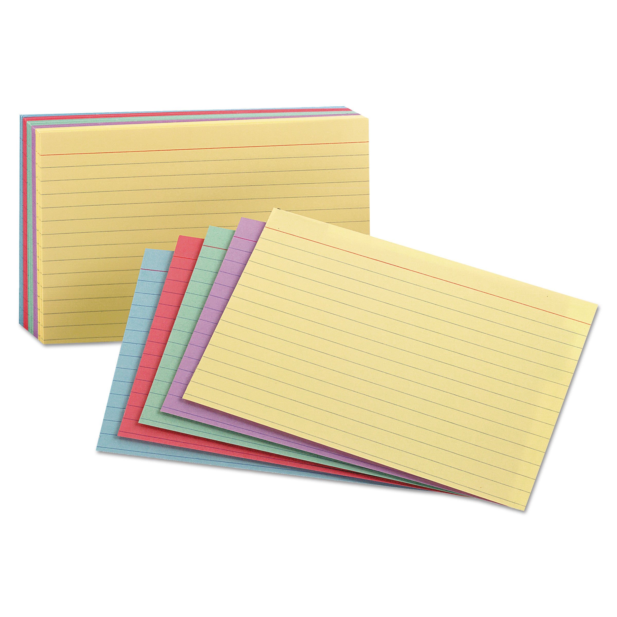 5" x 8" - Sustainable Forestry Initiative (SFI) - Acid-free - Cherry, Blue, Green, Canary, Violet - 100 / Pack