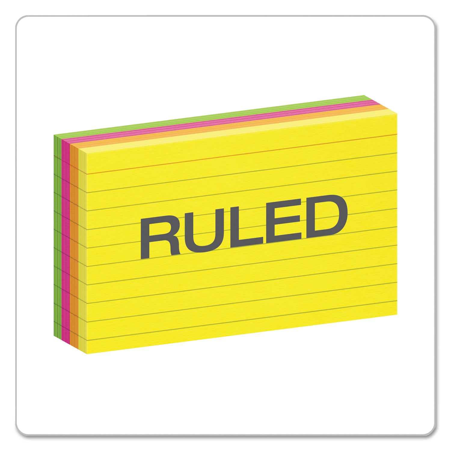 3" x 5" - Sustainable Forestry Initiative (SFI) - Orange, Yellow, Pink, Orange - 100 / Pack