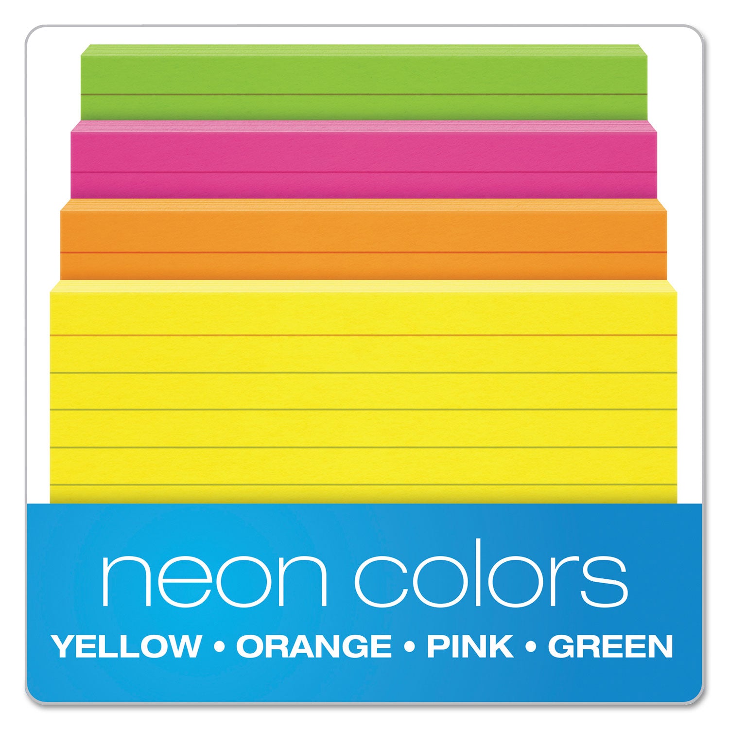 3" x 5" - Sustainable Forestry Initiative (SFI) - Orange, Yellow, Pink, Orange - 100 / Pack
