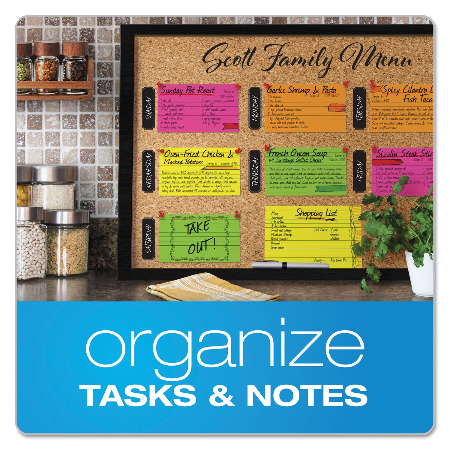 3" x 5" - Sustainable Forestry Initiative (SFI) - Orange, Yellow, Pink, Orange - 100 / Pack