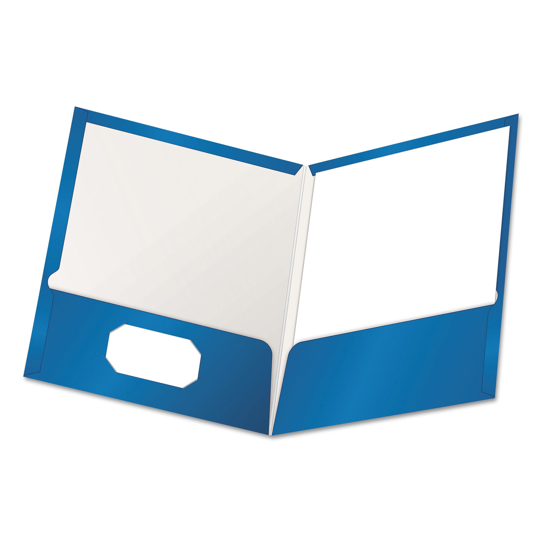 Oxford Letter Pocket Folder - 8 1/2" x 11" - 2 Pocket(s) - Blue - 25 / Box
