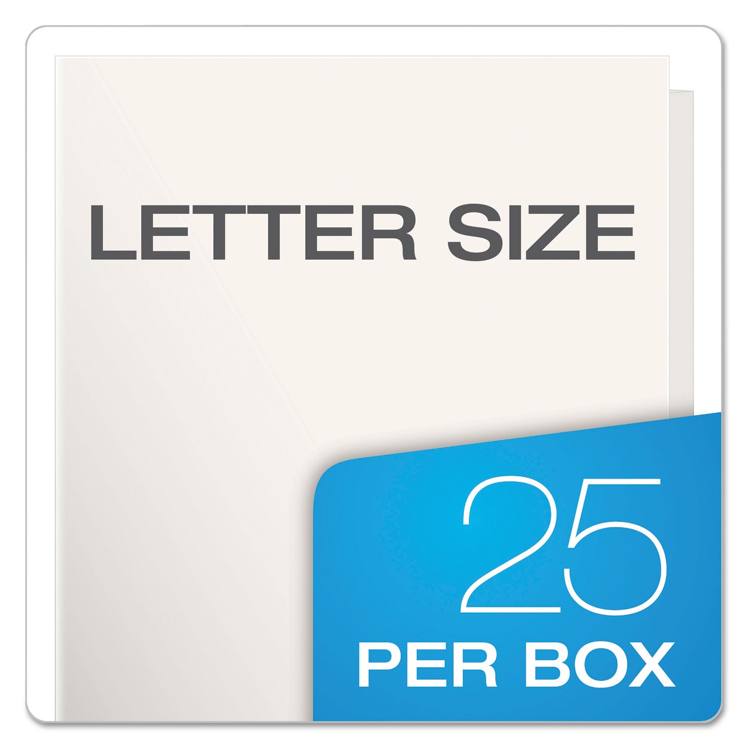 Oxford Showfolio Letter Pocket Folder - 8 1/2" x 11" - 100 Sheets Capacity - 2 Internal Pocket(s) - White - Laminated, High Gloss, Soil Resistant, Moisture Resistant, Die-cut, Twin Pocket - 25 / Box