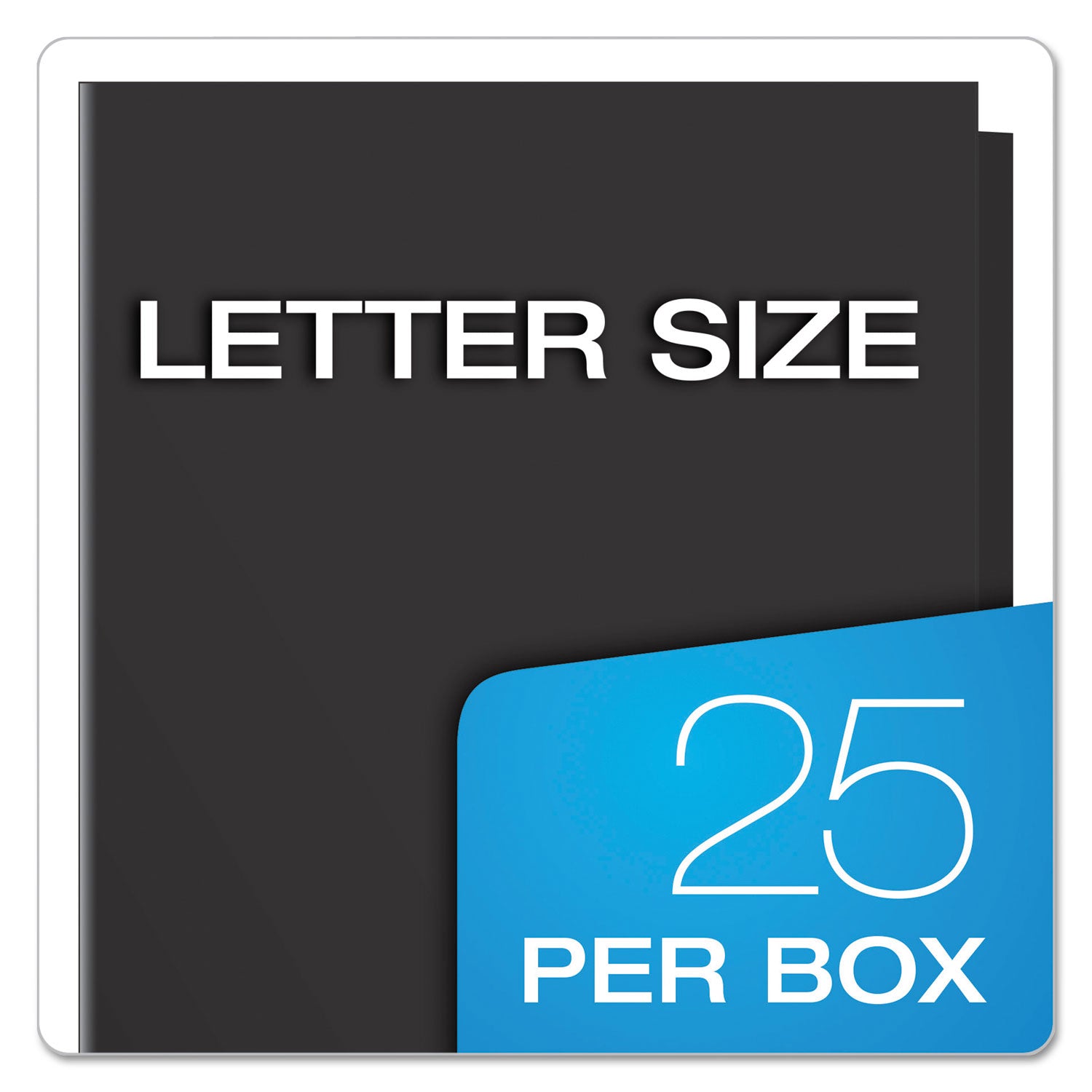 Oxford Showfolio Letter Pocket Folder - 8 1/2" x 11" - 100 Sheets Capacity - 2 Internal Pocket(s) - Black - Laminated, Twin Pocket - 25 / Box