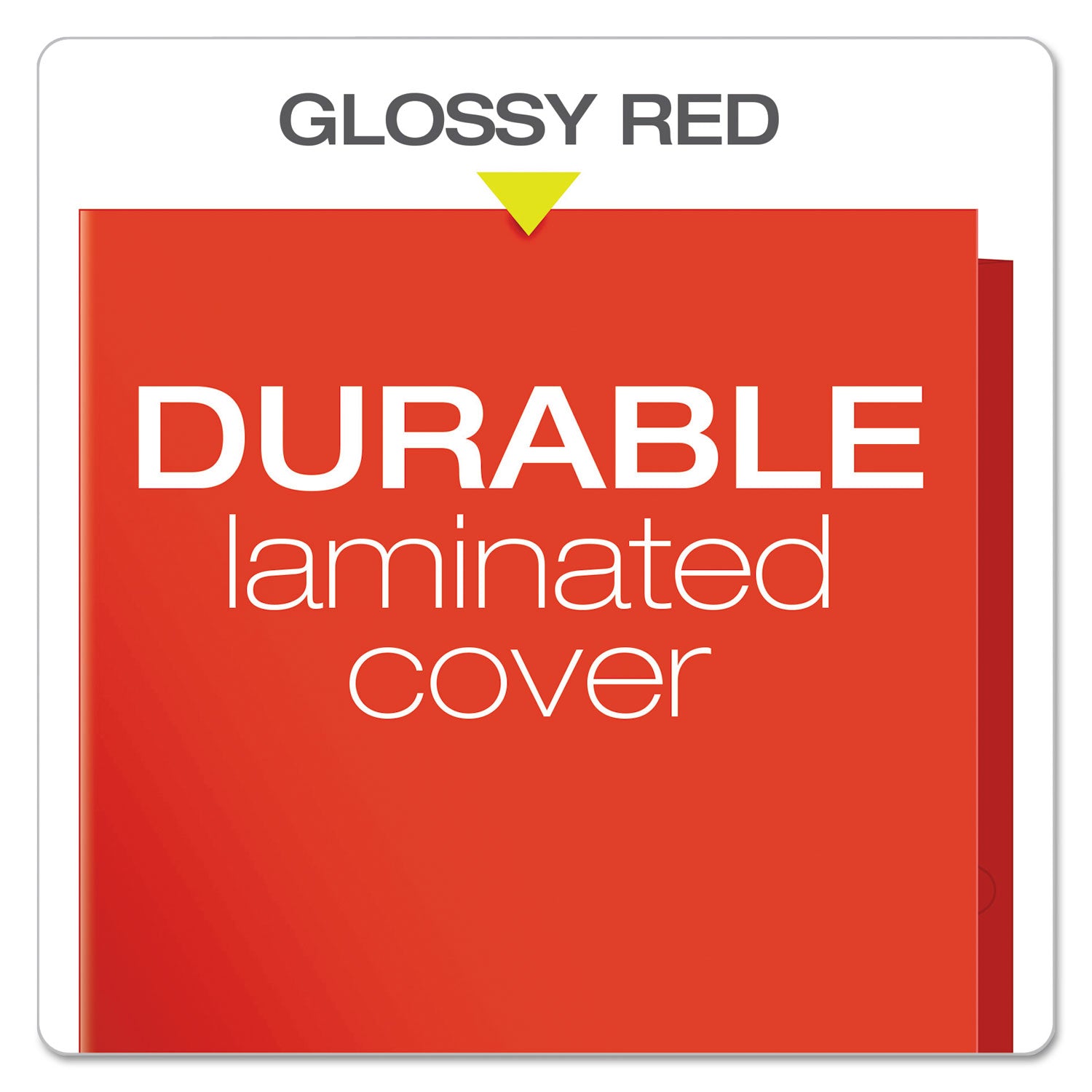 Oxford Letter Pocket Folder - 8 1/2" x 11" - 100 Sheets Capacity - 2 Pocket(s) - Red - Laminated, High Gloss, Soil Resistant, Moisture Resistant, Die-cut - 25 / Box