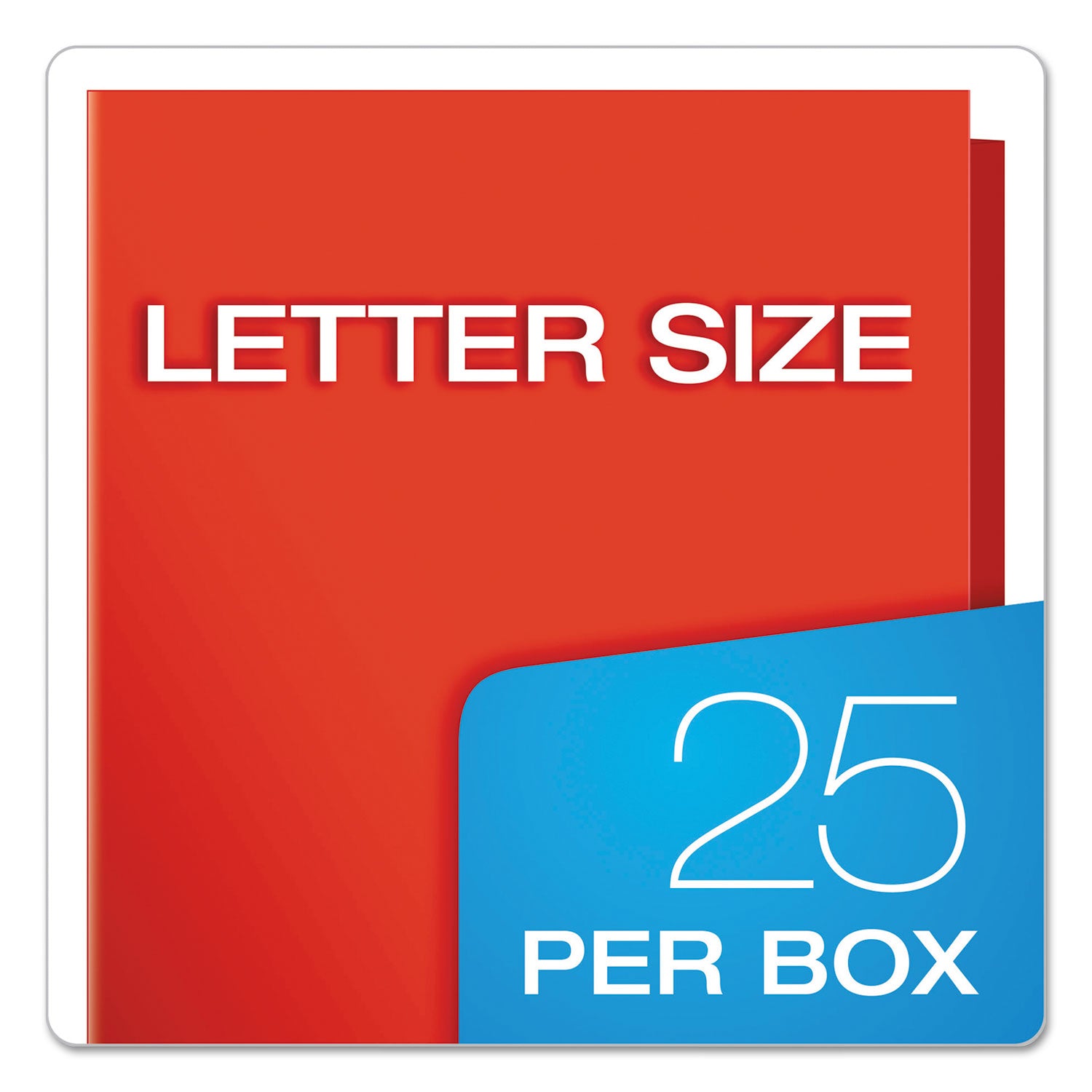Oxford Letter Pocket Folder - 8 1/2" x 11" - 100 Sheets Capacity - 2 Pocket(s) - Red - Laminated, High Gloss, Soil Resistant, Moisture Resistant, Die-cut - 25 / Box