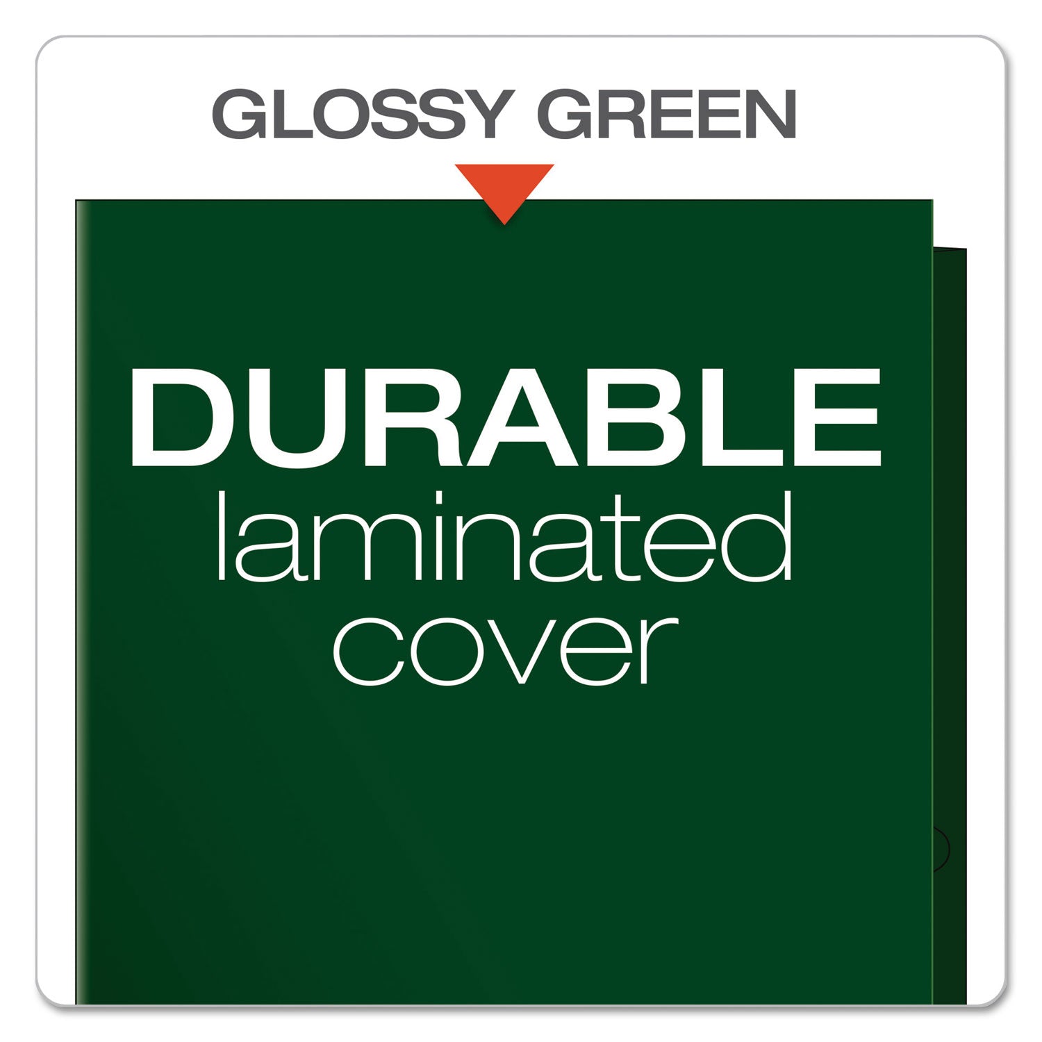 Oxford Letter Pocket Folder - 8 1/2" x 11" - 100 Sheets Capacity - 2 Pocket(s) - Green - Laminated, High Gloss, Soil Resistant, Moisture Resistant, Die-cut - 25 / Box