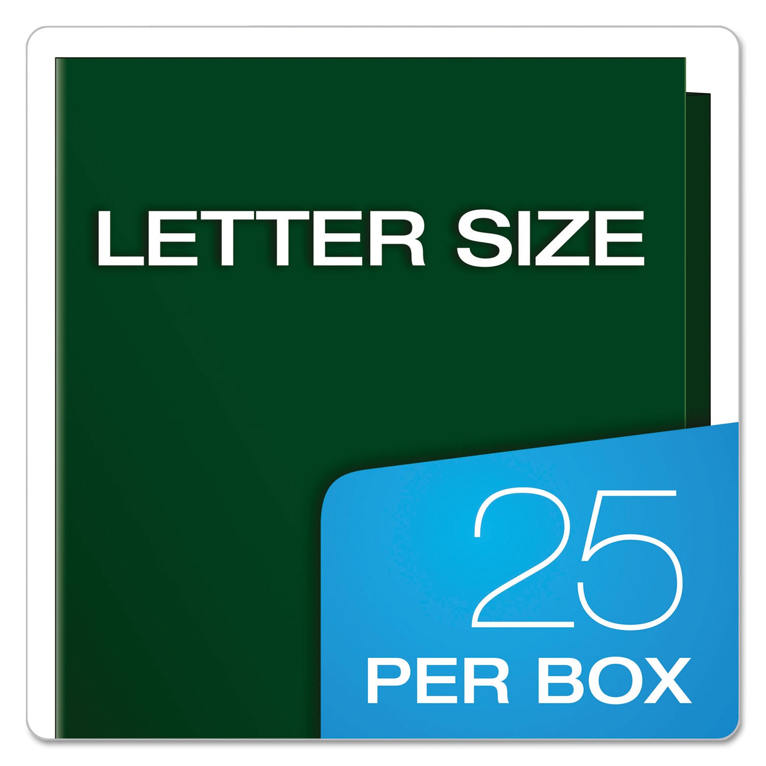 Oxford Letter Pocket Folder - 8 1/2" x 11" - 100 Sheets Capacity - 2 Pocket(s) - Green - Laminated, High Gloss, Soil Resistant, Moisture Resistant, Die-cut - 25 / Box