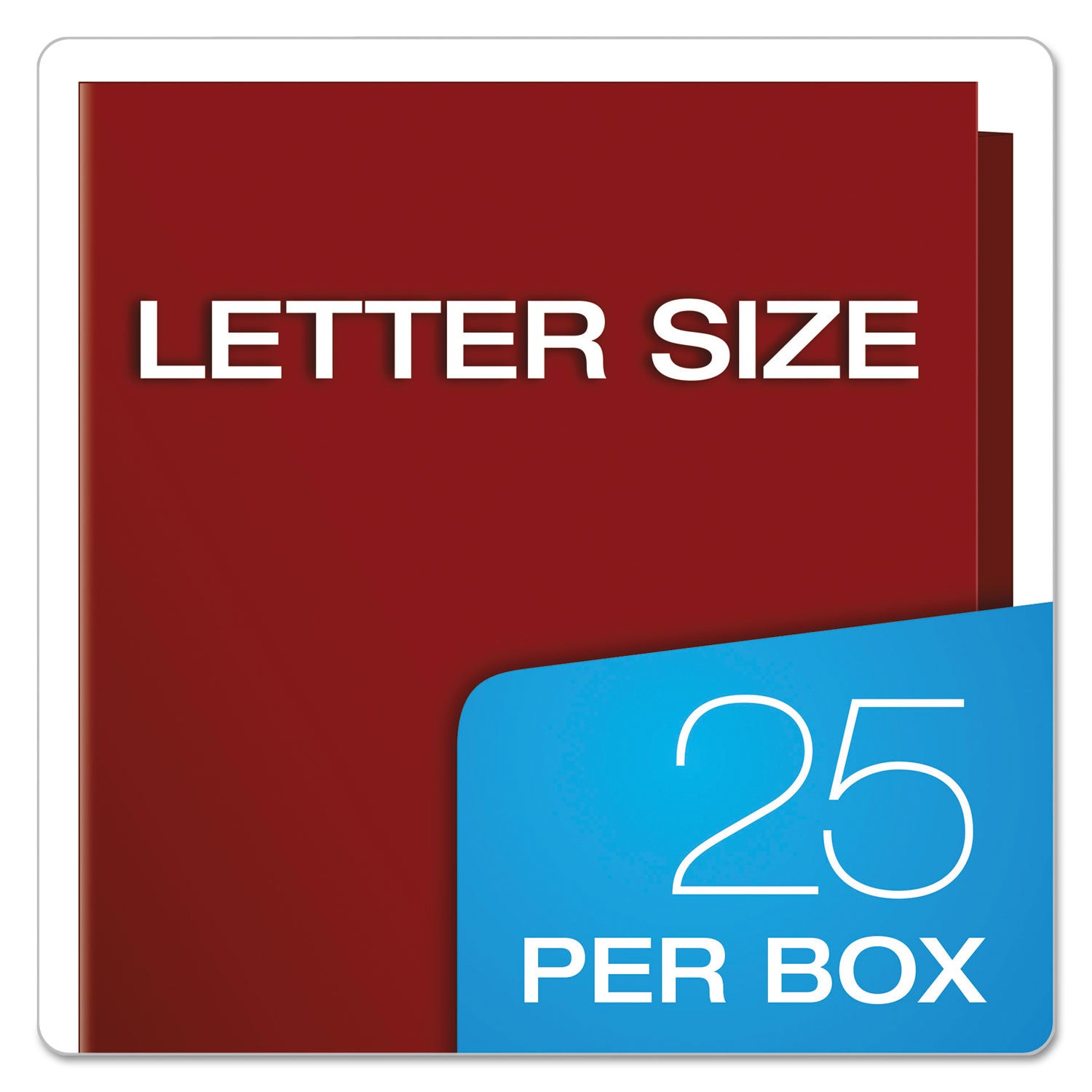 Oxford Letter Pocket Folder - 8 1/2" x 11" - 2 Pocket(s) - Crimson Red - Laminated - 25 / Box