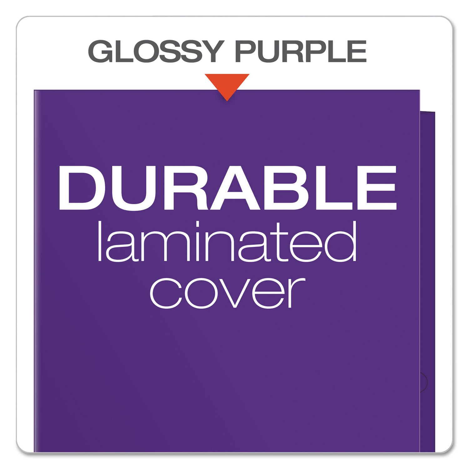 Oxford Letter Pocket Folder - 8 1/2" x 11" - 100 Sheets Capacity - 2 Pocket(s) - Purple - Laminated, High Gloss, Soil Resistant, Moisture Resistant, Die-cut - 25 / Box