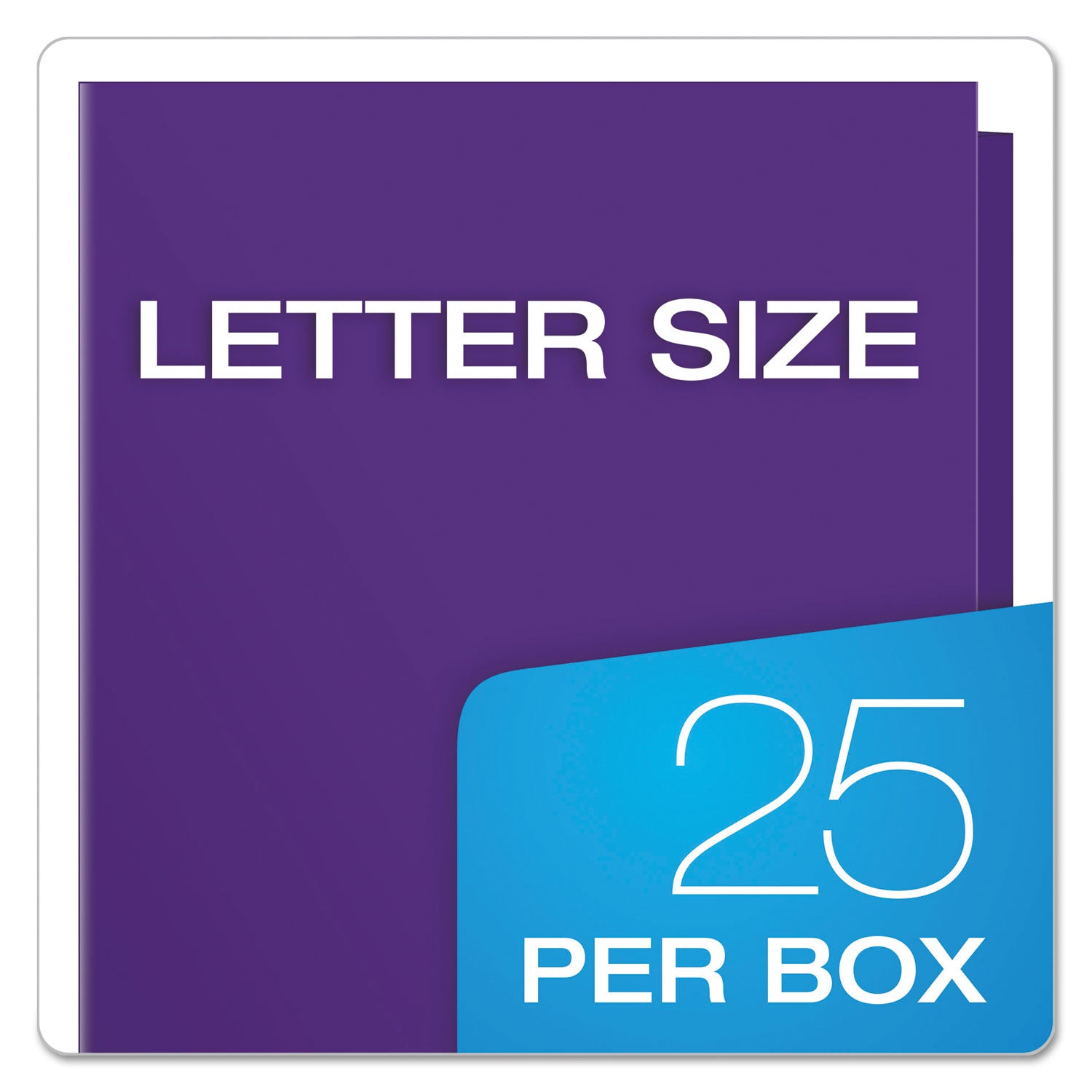 Oxford Letter Pocket Folder - 8 1/2" x 11" - 100 Sheets Capacity - 2 Pocket(s) - Purple - Laminated, High Gloss, Soil Resistant, Moisture Resistant, Die-cut - 25 / Box