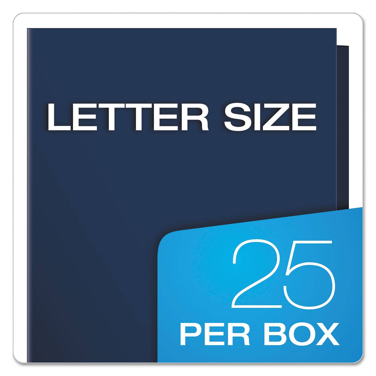 Oxford Showfolio Letter Pocket Folder - 8 1/2" x 11" - 100 Sheets Capacity - 2 Pocket(s) - Paperboard - Dark Blue - High Gloss, Soil Resistant, Moisture Resistant, Die-cut, Laminated, Twin Pocket - 25 / Box