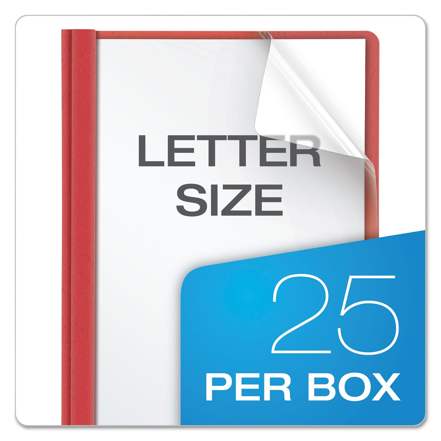 Oxford Letter Report Cover - 8 1/2" x 11" - 3 x Tang Fastener(s) - 1/2" for Folder - Assorted - 25 / Box