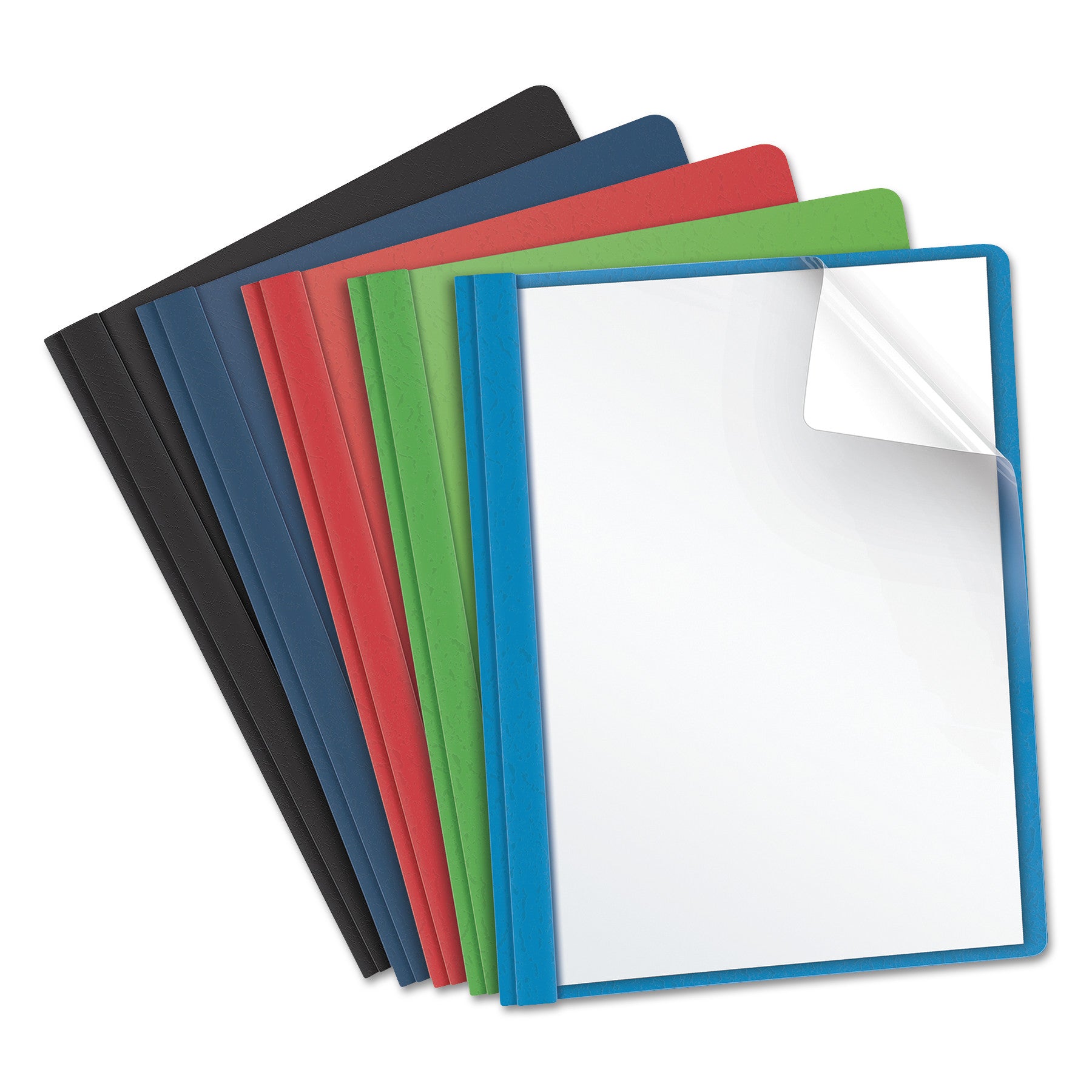 Oxford Letter Report Cover - 8 1/2" x 11" - 3 x Tang Fastener(s) - 1/2" for Folder - Assorted - 25 / Box