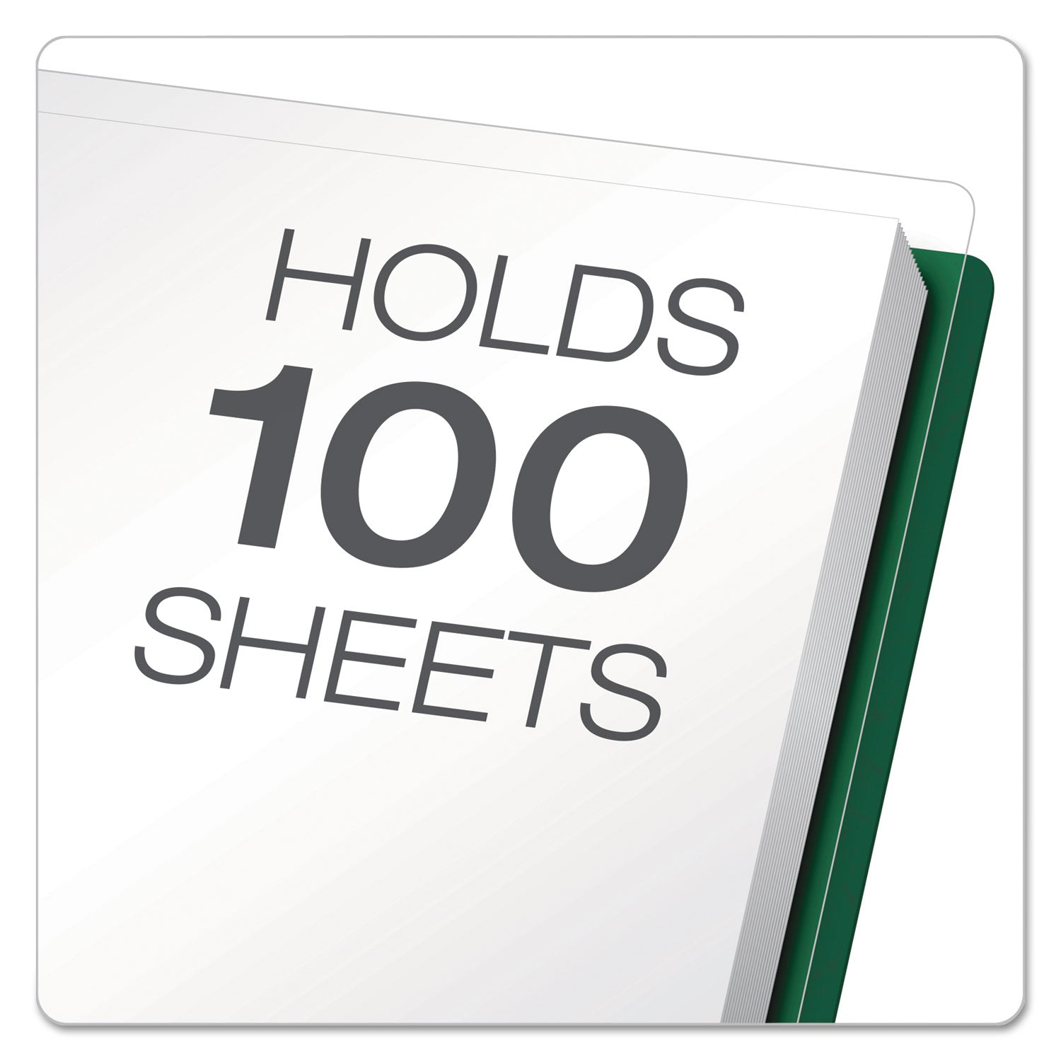Oxford Letter Recycled Report Cover - 8 1/2" x 11" - 100 Sheets Capacity - 3 x Tang Fastener(s) - 1/2" for Folder - Leatherette - Hunter Green - 10% Recycled - 25 / Box
