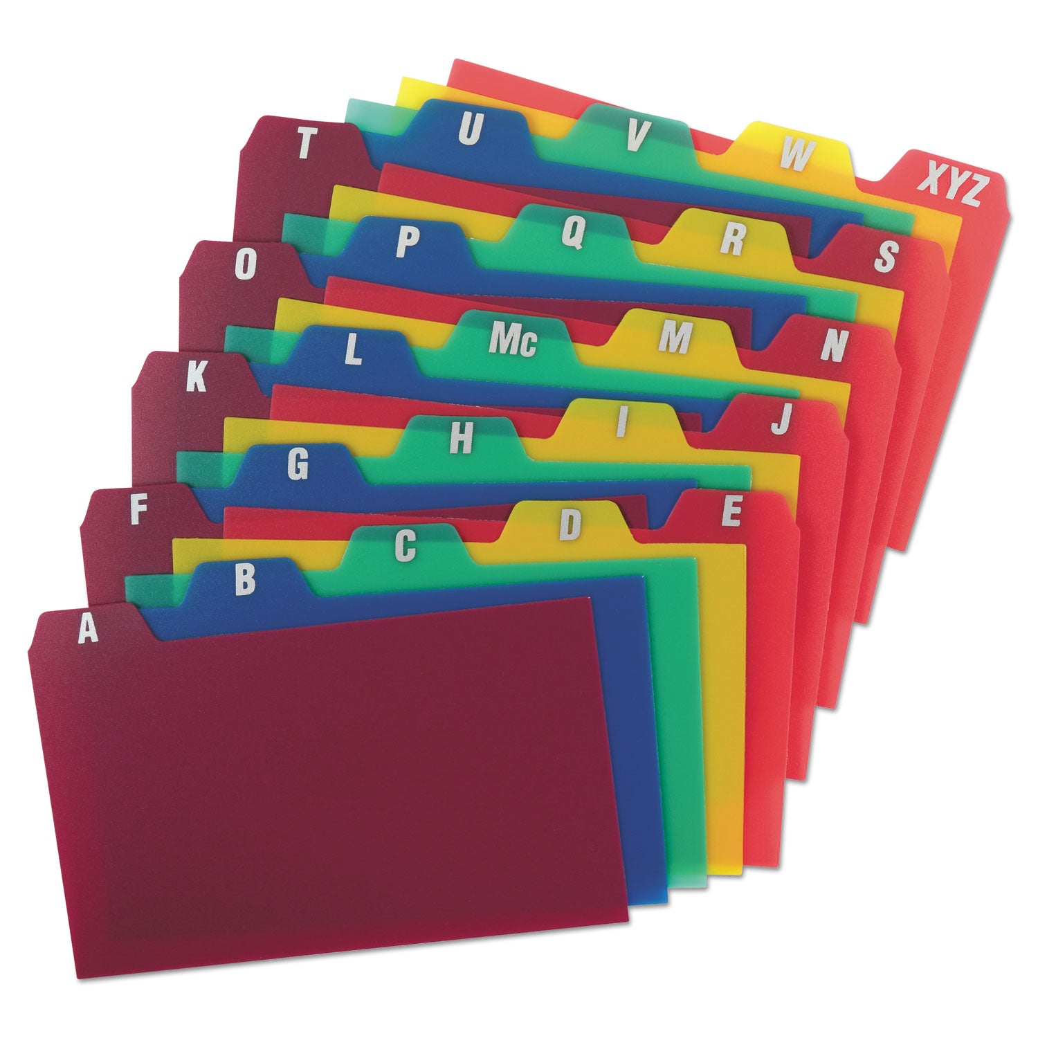 Oxford A-Z Poly Filing Index Cards - Printed Tab(s) - Character - A-Z - 5 Tab(s)/Set - 5" Divider Width x 3" Divider Length - Assorted Divider - Tear Resistant, Wear Resistant, Moisture Resistant - 25 / Set