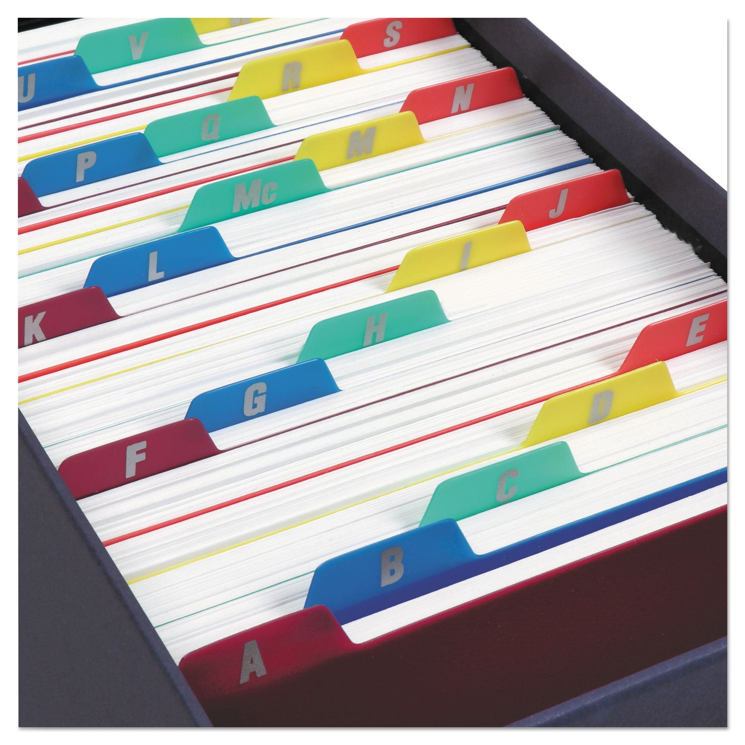 Oxford A-Z Poly Filing Index Cards, 6" Wide, 4" High, Multicolor Tabs (Blue, Green, Magenta, Strawberry, Lemon), Poly Material, Wear/Tear/Moisture Resistant, 25 per Set