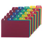 Oxford A-Z Poly Filing Index Cards - Printed Tab(s) - Character - A-Z - 5 Tab(s)/Set - 5" Divider Width x 3" Divider Length - Assorted Divider - Tear Resistant, Wear Resistant, Moisture Resistant - 25 / Set