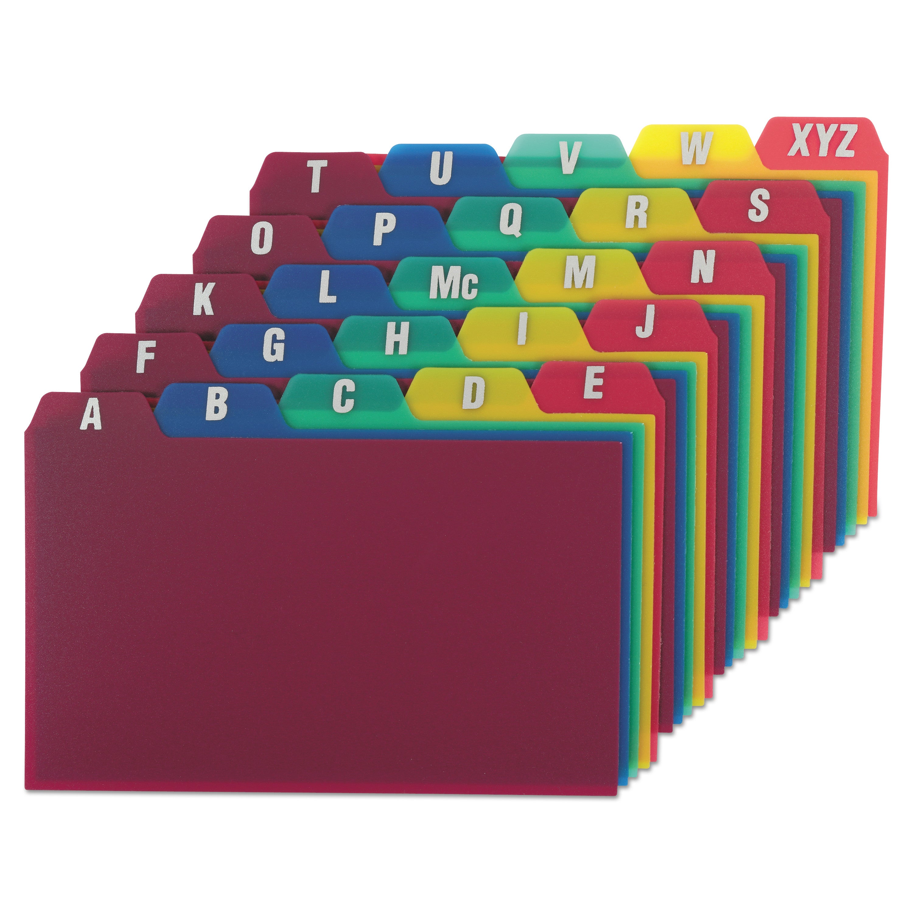 Oxford A-Z Poly Filing Index Cards - Printed Tab(s) - Character - A-Z - 5 Tab(s)/Set - 5" Divider Width x 3" Divider Length - Assorted Divider - Tear Resistant, Wear Resistant, Moisture Resistant - 25 / Set