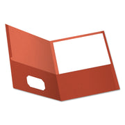 Oxford EarthWise Letter Recycled Pocket Folder - 8 1/2" x 11" - 100 Sheets Capacity - 2 Pocket(s) - Red - 100% Recycled - 25 / Box
