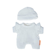 White Pajamas With Hat 8 1/4"