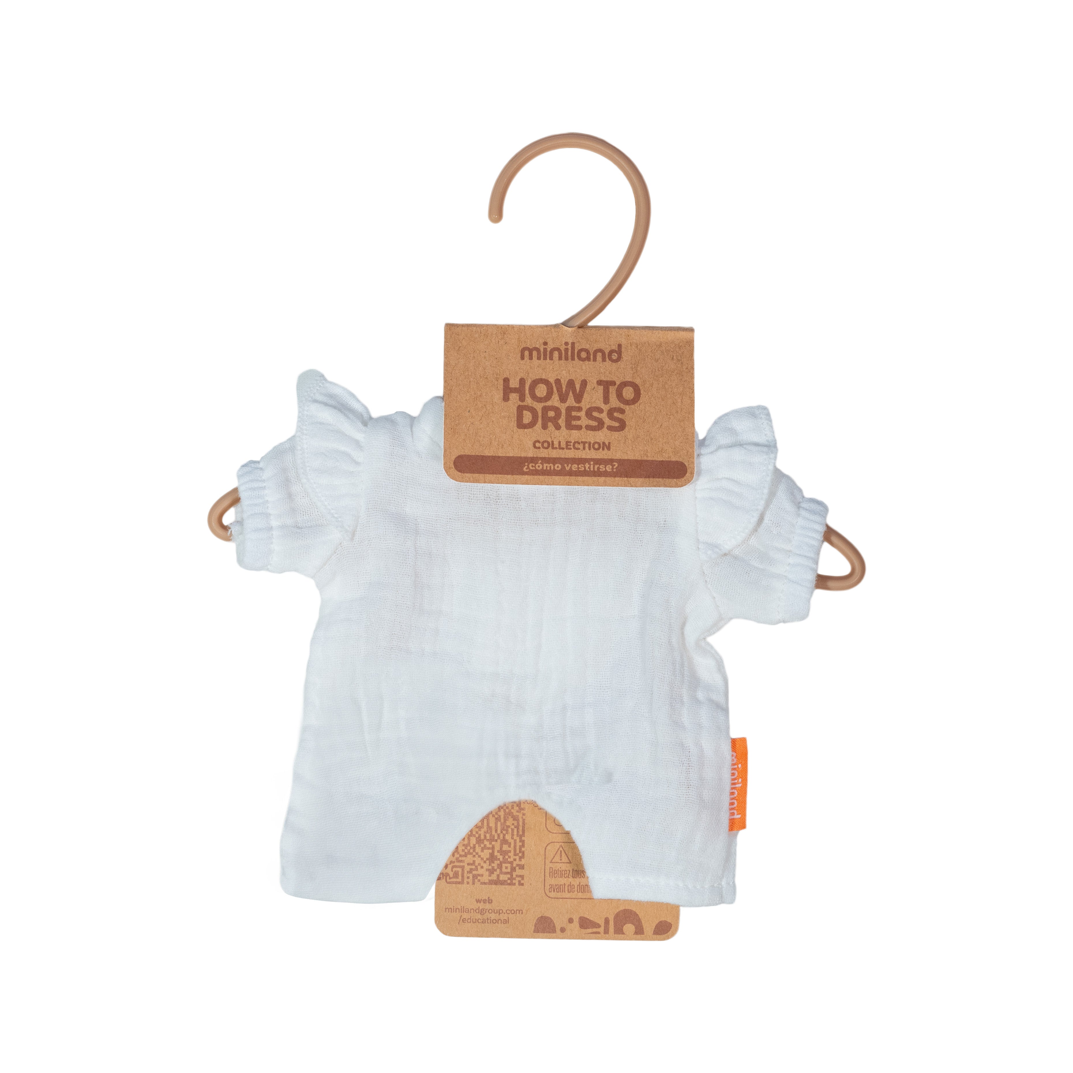 White Pajamas With Hat 8 1/4"