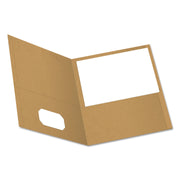 Pendaflex Oxford Letter Recycled Pocket Folder - 8 1/2" x 11" - 100 Sheets Capacity - 2 Pocket(s) - Fiber - Natural - Tear Resistant - 100% Recycled - 25 / Box