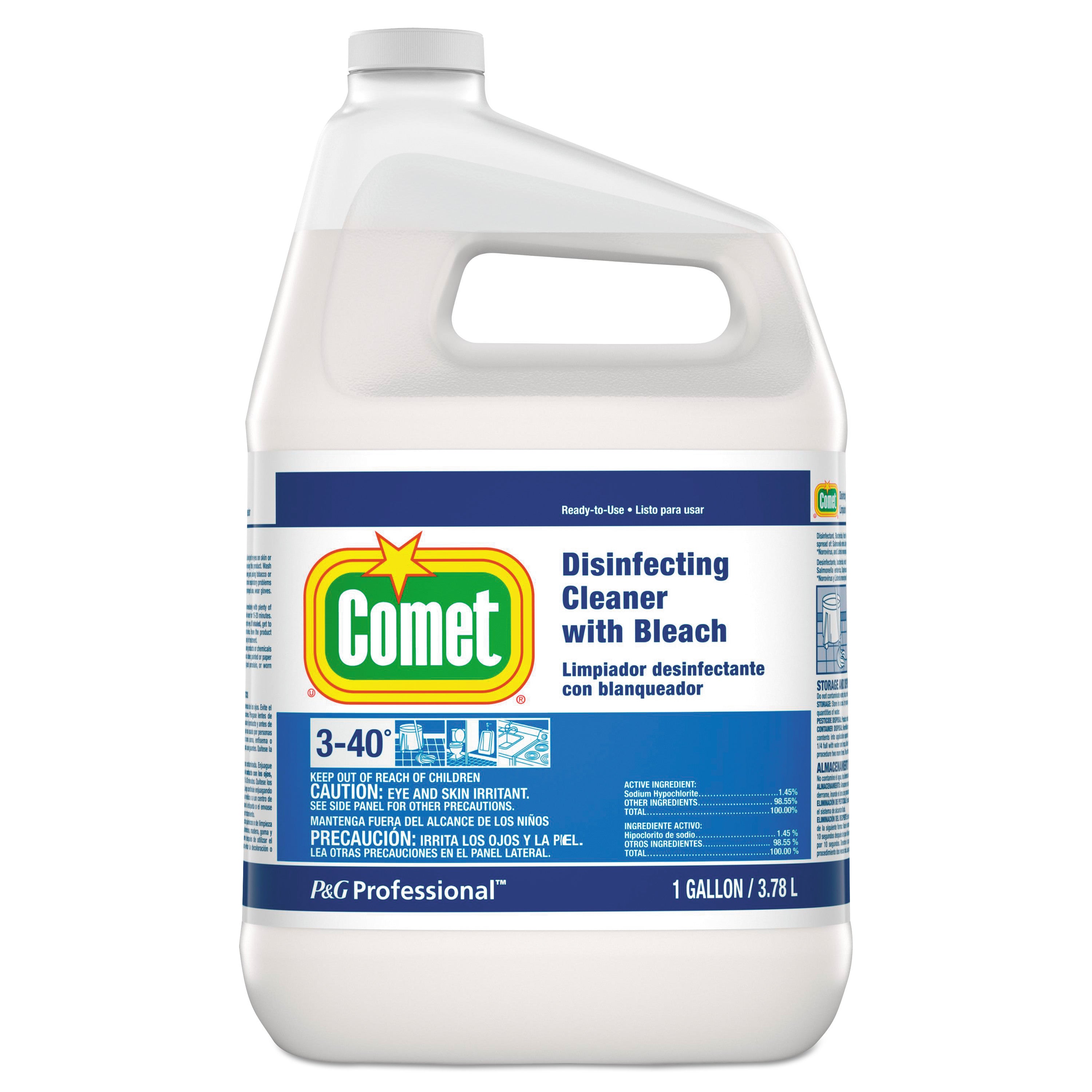 Comet Disinfectant - 128 fl oz (4 quart) - Heavy Duty, Deodorize, Non-abrasive - 1 Bottle