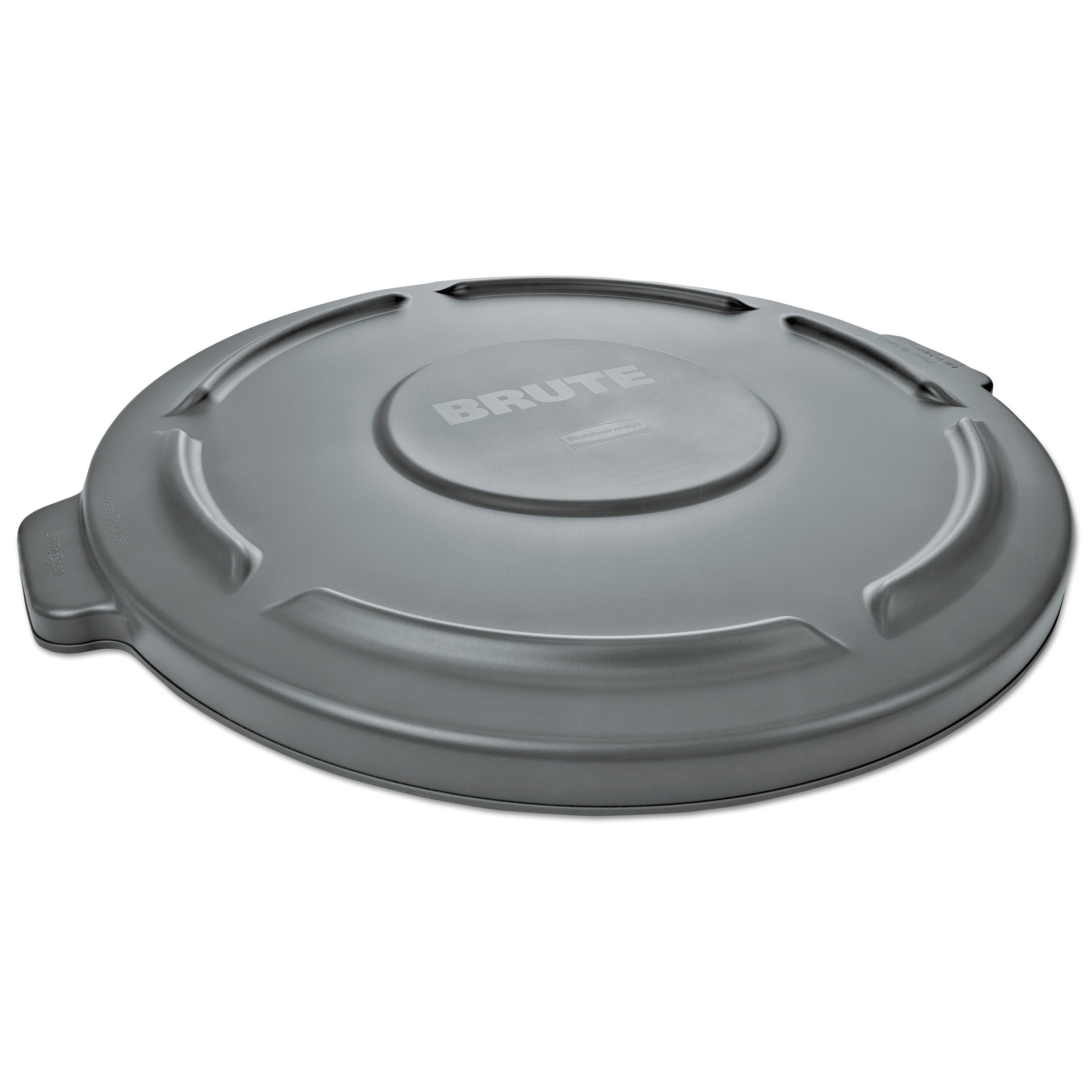Rubbermaid Commercial Brute 55-Gallon Container Lid - Round - 29.1" Diameter - Plastic, High-density Polyethylene (HDPE) - Gray - 1 Each