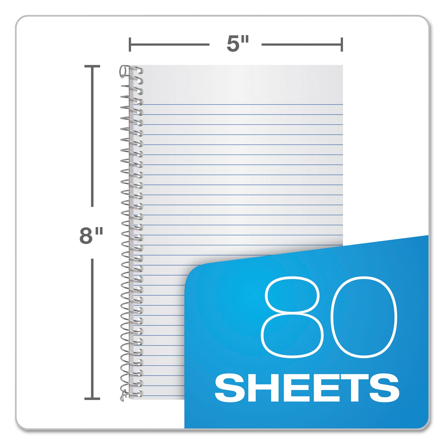 Earthwise by Oxford Recycled One-Subject Notebook, Narrow Rule, Green Cover, (80) 8 x 5 Sheets