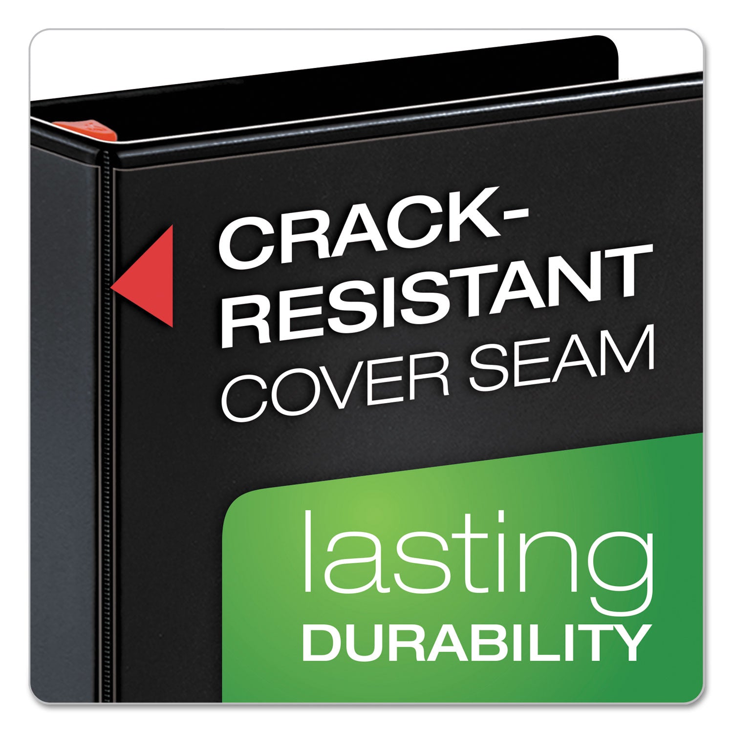 XtraLife ClearVue Non-Stick Slant-D Ring Binder, 3 Rings, 3" Capacity, 11 x 8.5, Black