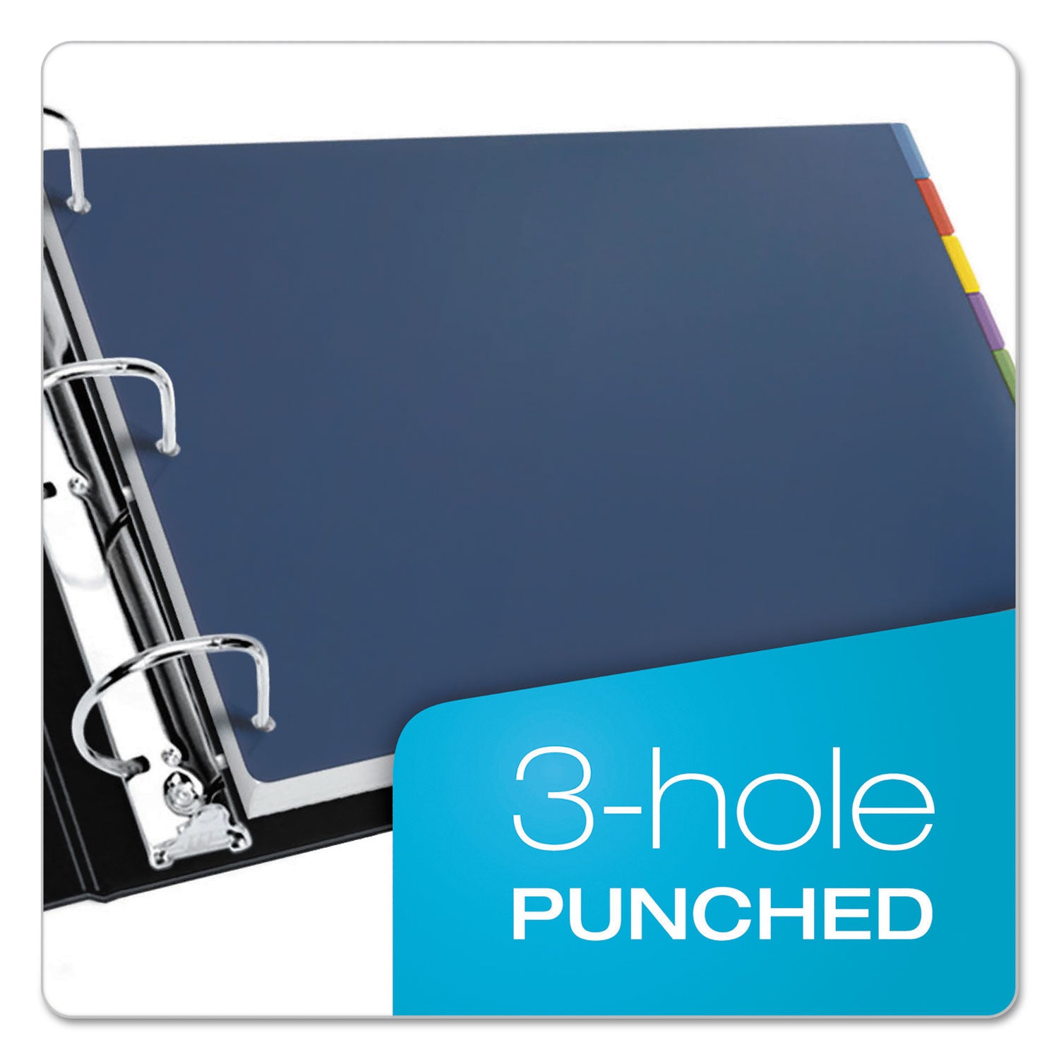 8 x Divider(s) - 8 Tab(s)/Set - 17.5" Divider Width x 11.50" Divider Length - Tabloid - 11" Width x 17" Length - 3 Hole Punched - Assorted Poly Divider - Multicolor Poly Tab(s) - Scratch Resistant, PVC-free, Non-stick, Transfer Safe, Durable - 1 / Set