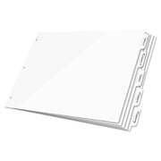 Cardinal Write 'n Erase Special Mylar Tab Dividers, 8 Dividers/Set, Tabloid Size, 17.5" x 11.5", White, Write-on Erasable Tabs, Reinforced Tabs and Holes, 1 Set