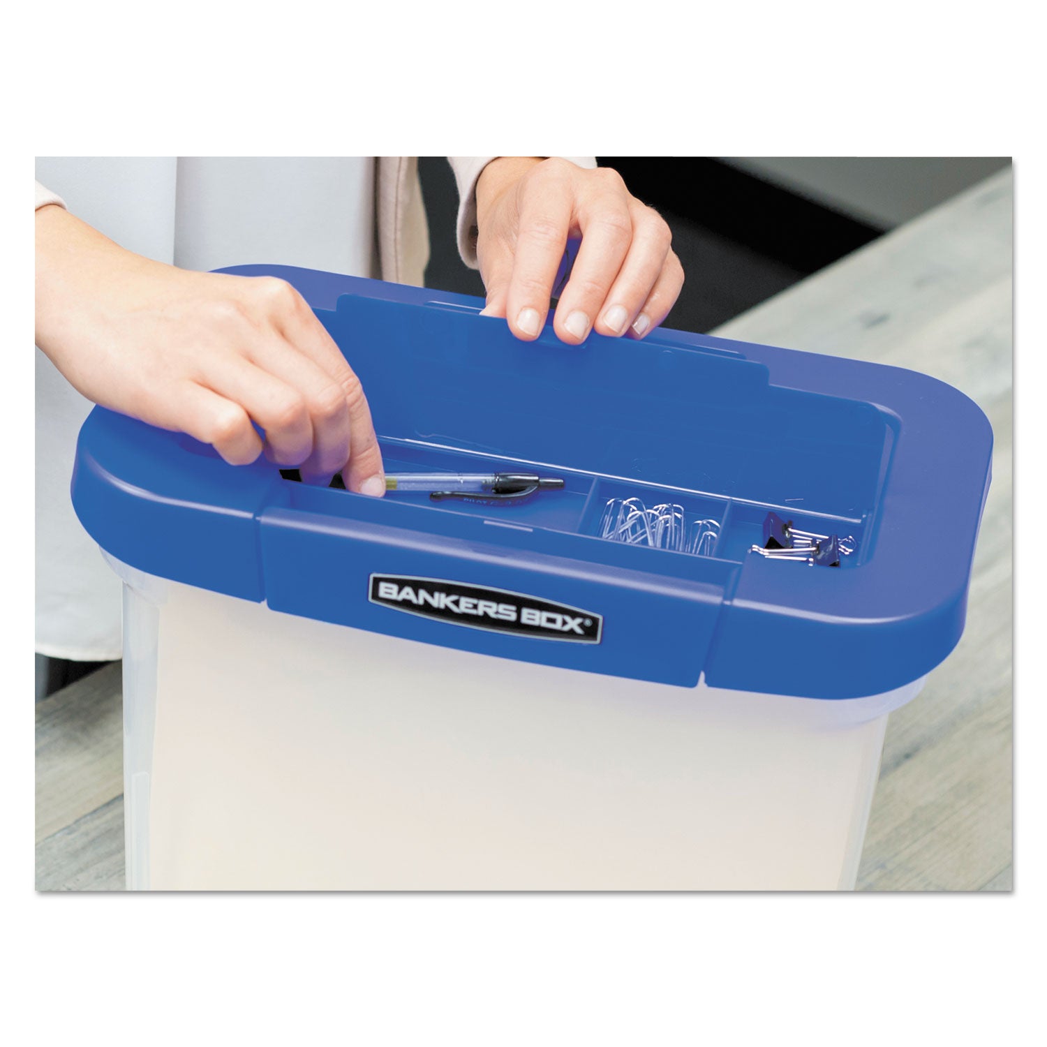 Bankers Box Heavy-Duty Portable File Box