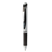 EnerGel RTX Retractable Liquid Gel Pen, (0.7mm) Metal Tip, Medium Line, Black Ink, 1 Dozen