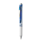 0.7 mm Medium Pen Point - Refillable - Retractable - Blue Ink - Gel-based - Pearl White Barrel - Stainless Steel Tip - 1 Each