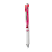 0.7 mm Medium Needle Pen Point - Refillable - Retractable - Pink Ink - Pearl White Barrel - Stainless Steel Tip - 1 Each