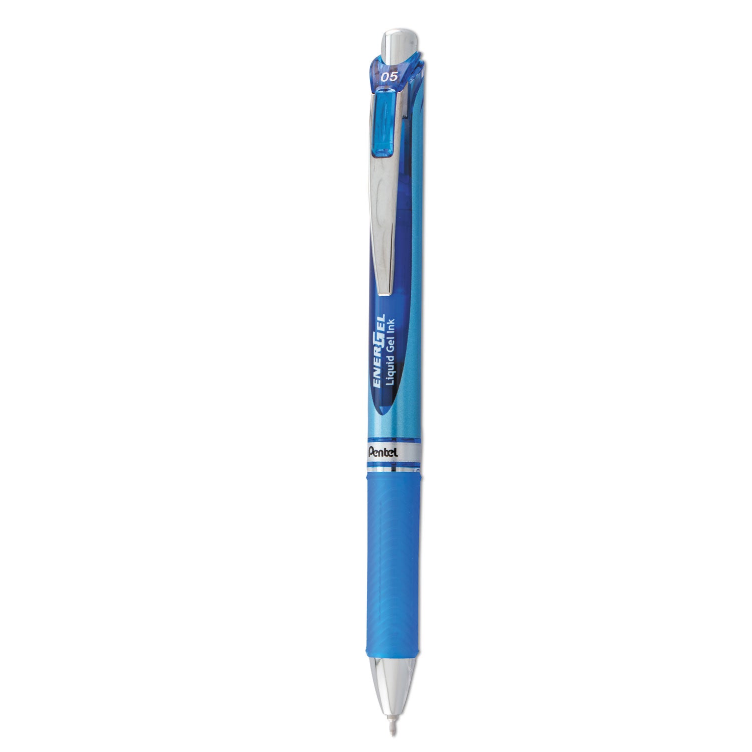 EnerGel EnerGel RTX Liquid Gel Pen - 0.5 mm Fine Needle Pen Point - Refillable - Retractable - Blue Ink - Gel-based - Blue Barrel - Stainless Steel Tip - 1 Each