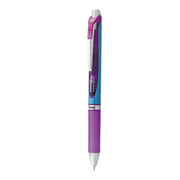 EnerGel EnerGel RTX Liquid Gel Pen - 0.5 mm Fine Needle Pen Point - Refillable - Retractable - Violet Ink - Gel-based - Blue Stainless Steel Barrel - Metal Tip - 1 Each