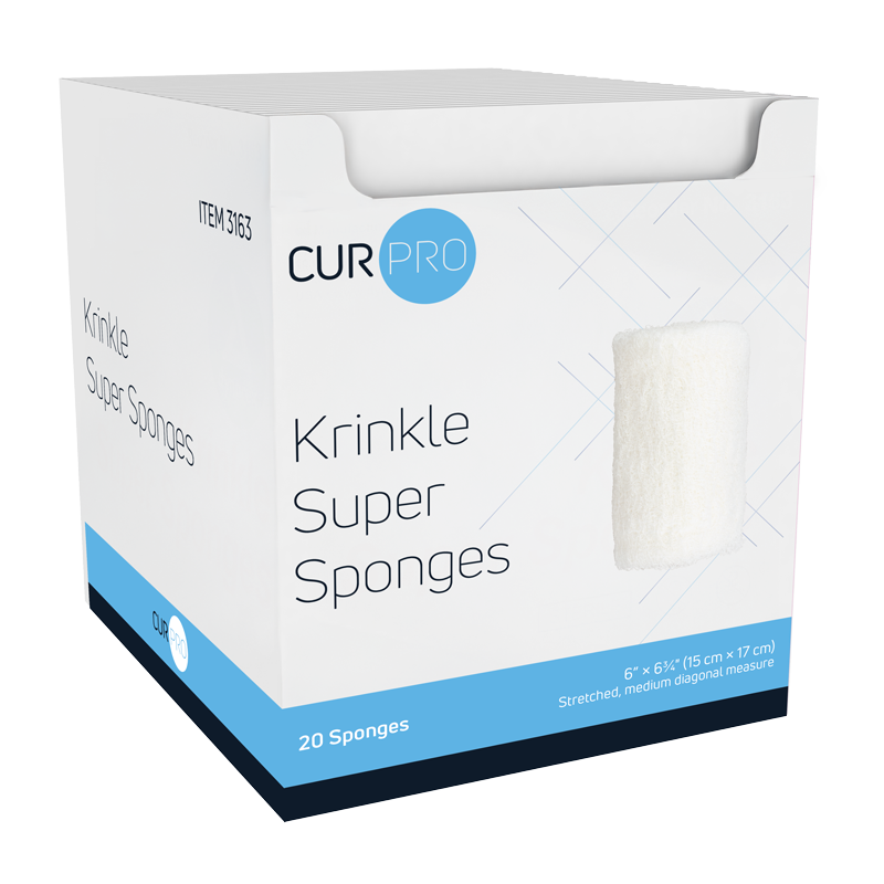 Krinkle Super Sponges, 6" x 6.75", 12/20/cs - 20 pcs per Box/20 Boxes per Case